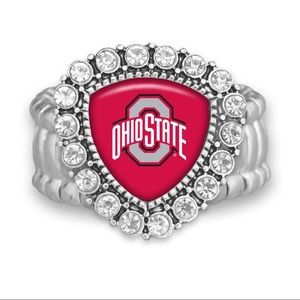 Ohio State Buckeyes Stretch Ring- Crystal Shield